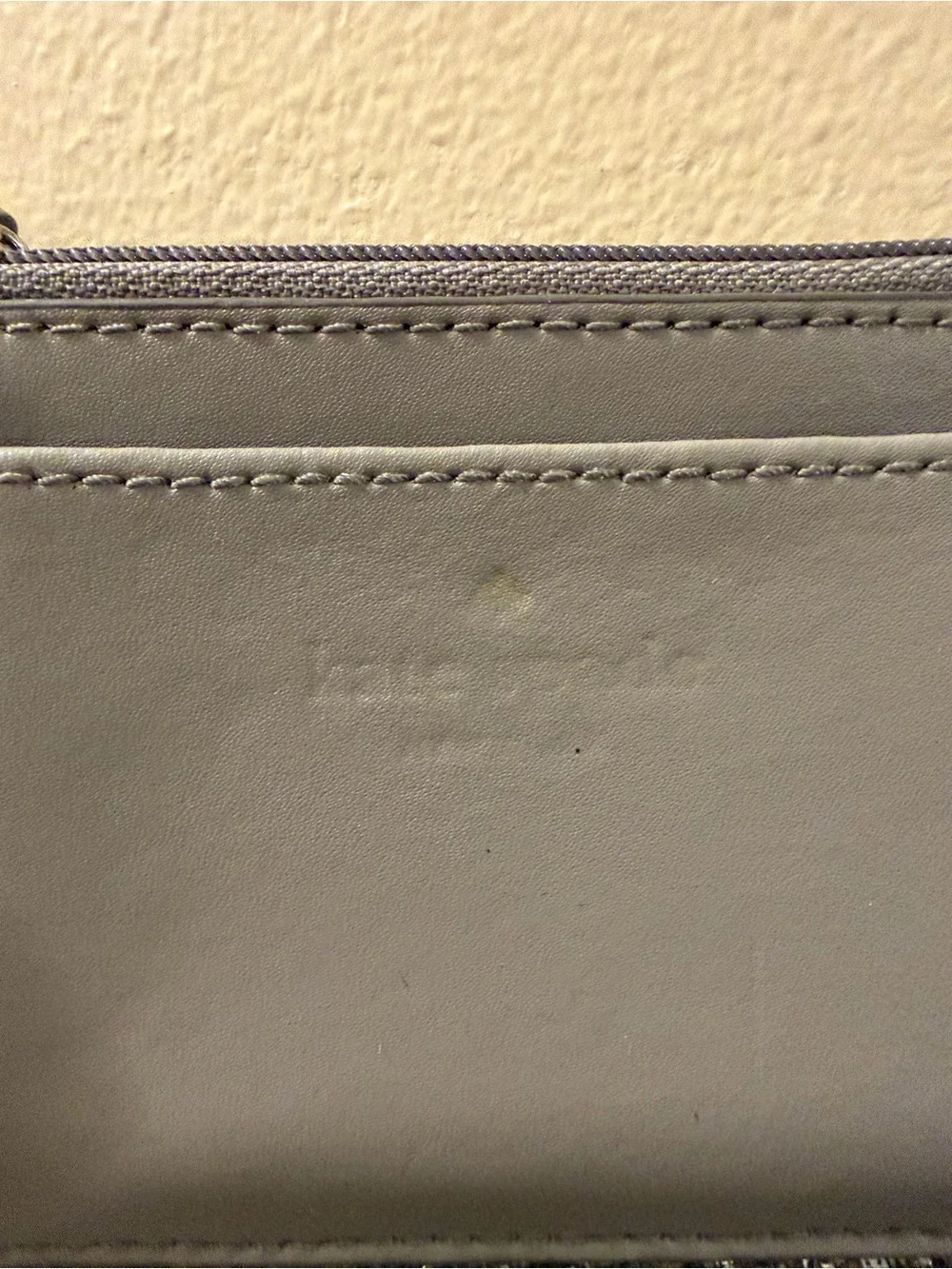 Kate Spade Gray Women's Cardholder Wallet with Glitter Trim